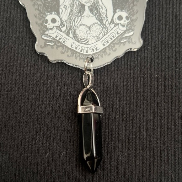 Tim Burton Black Crystal Corpse Bride Key Chain - Picture 3 of 4